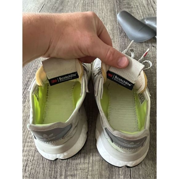 Adidas Originals Nite Jogger Sneakers Triple White 3M project Men’s 6.5 Women’s - Picture 8 of 9